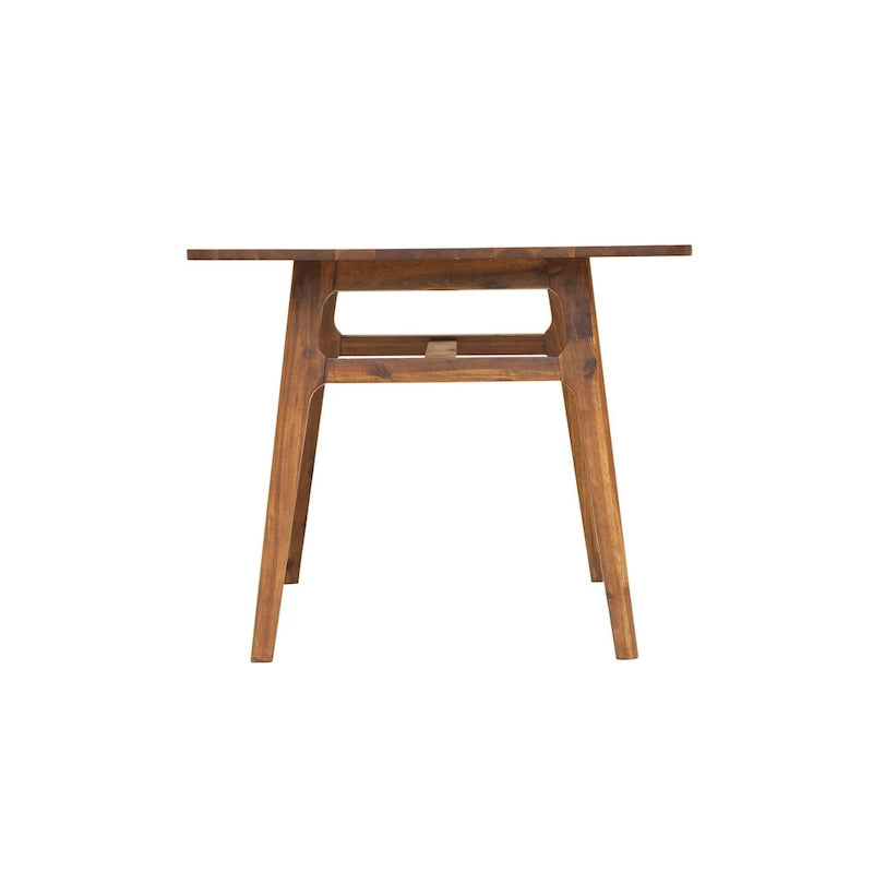 Mid-Century Modern Solid Acacia Wood Dining Table Scandinavian Style Brown