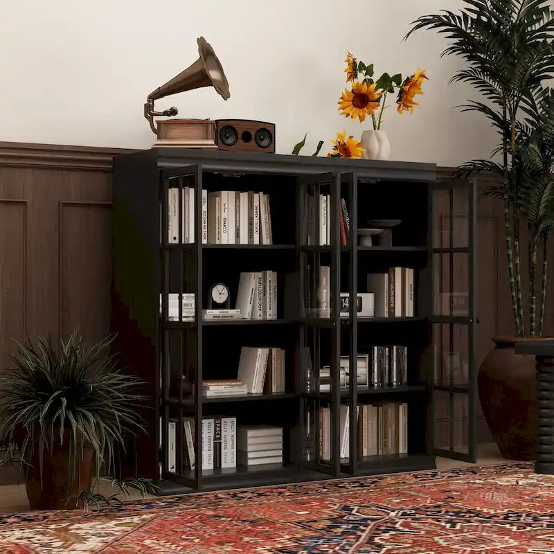 Stylish 2-Door Storage Cabinet Buffet Sideboard Bookshelf Display