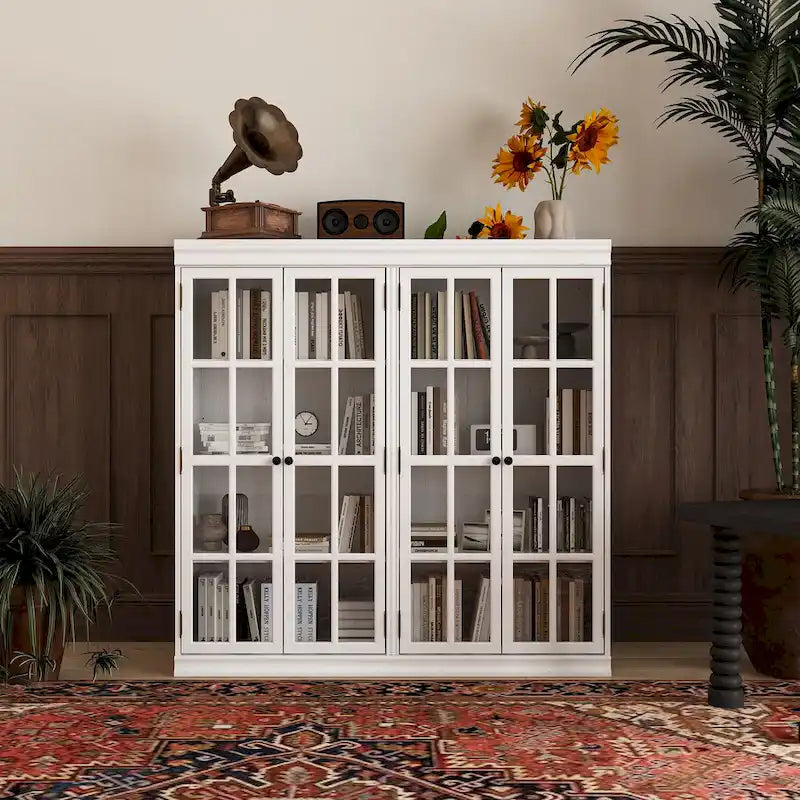 Stylish 2-Door Storage Cabinet Buffet Sideboard Bookshelf Display