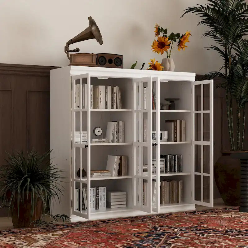 Stylish 2-Door Storage Cabinet Buffet Sideboard Bookshelf Display