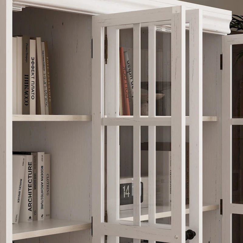 Stylish 2-Door Storage Cabinet Buffet Sideboard Bookshelf Display