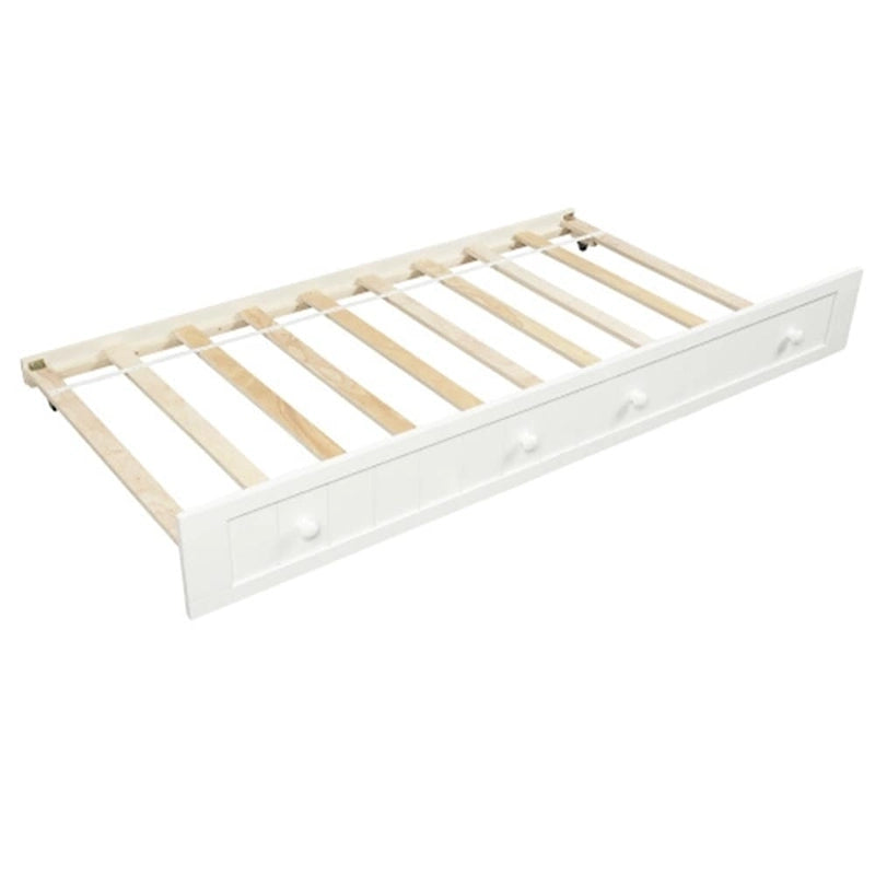 Twin Wooden Daybed with Storage Drawers and Trundle Bed