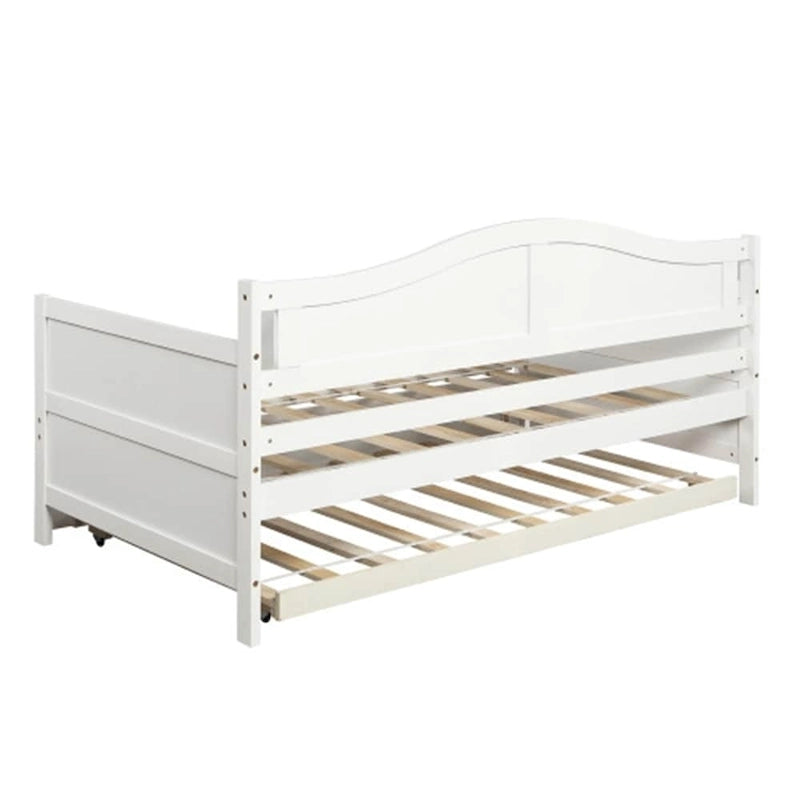 Twin Wooden Daybed with Storage Drawers and Trundle Bed