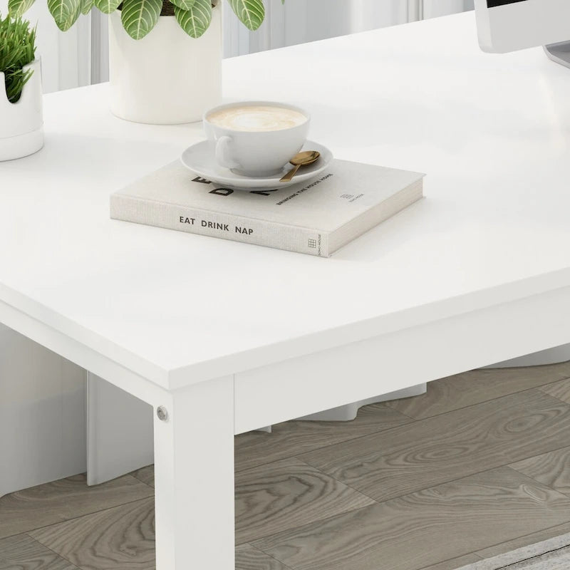 55" L-Shaped Computer Desk with Storage Workstation