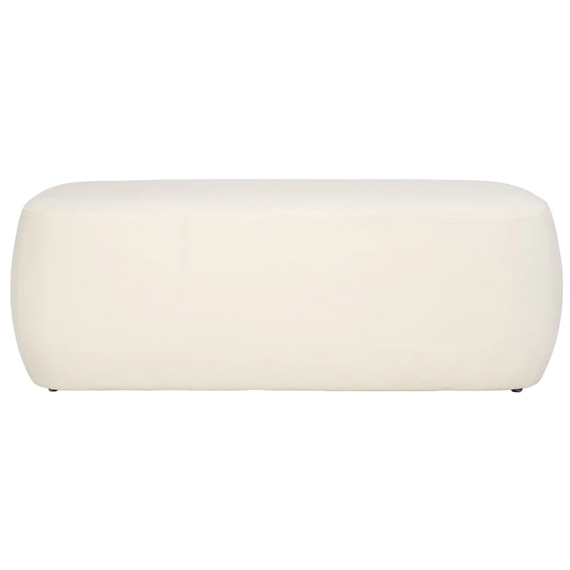 Rectangular Ottoman Plush Velvet Modern Minimalist Accent Bench