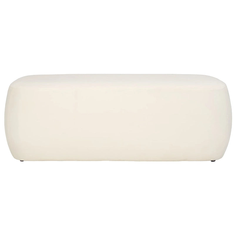 Rectangular Ottoman Plush Velvet Modern Minimalist Accent Bench