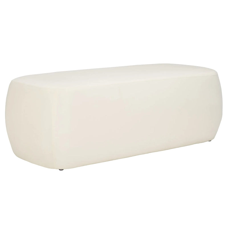 Rectangular Ottoman Plush Velvet Modern Minimalist Accent Bench