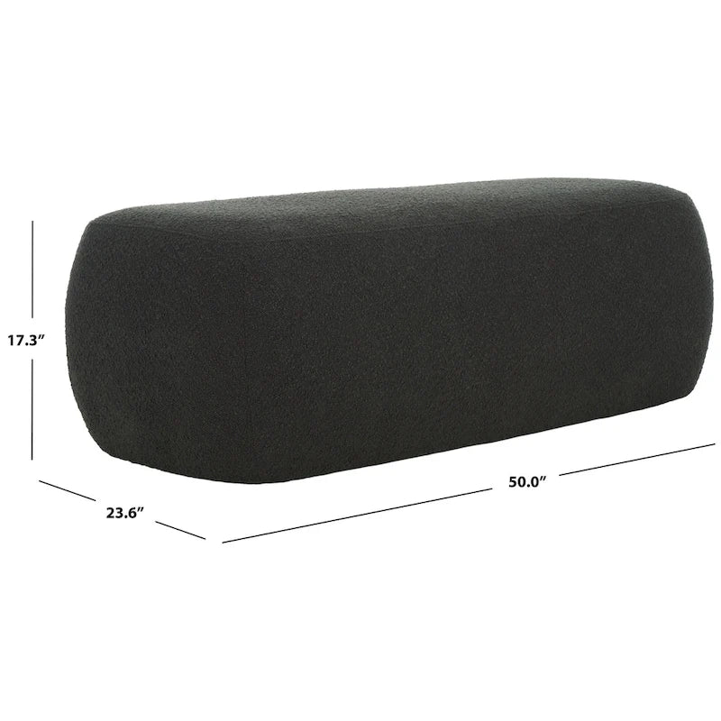 Rectangular Ottoman Plush Velvet Modern Minimalist Accent Bench