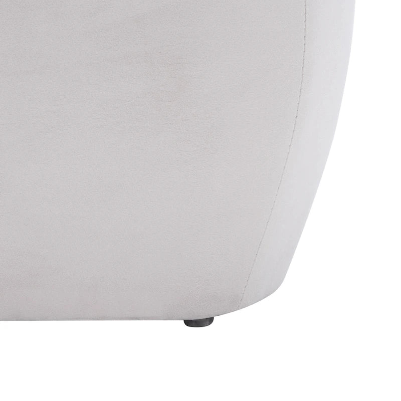 Rectangular Ottoman Plush Velvet Modern Minimalist Accent Bench