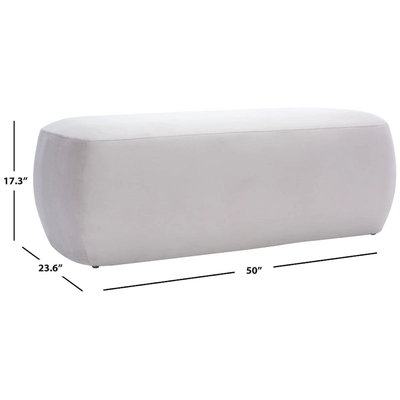 Rectangular Ottoman Plush Velvet Modern Minimalist Accent Bench