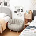 Pumpkin Boucle Mini Sofa Compact Loveseat for Small Spaces Modern Style