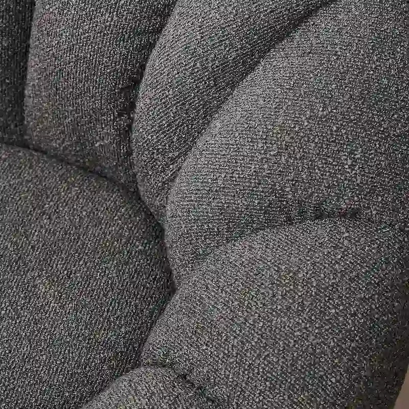 Pumpkin Boucle Mini Sofa Compact Loveseat for Small Spaces Modern Style