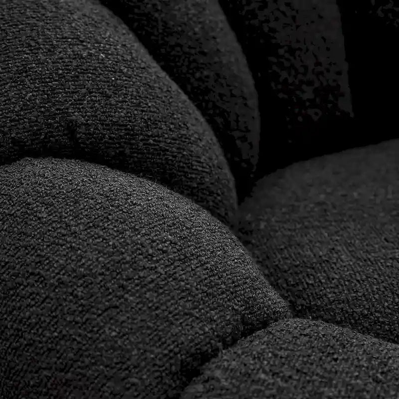 Pumpkin Boucle Mini Sofa Compact Loveseat for Small Spaces Modern Style