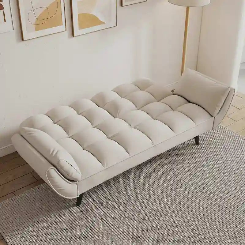 57 Futon Sofa Bed, Convertible Folding Futon Couch Recliner Lounge For Living Room