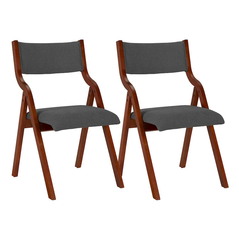 Lot de 2 chaises de salle à manger pliantes rembourrées