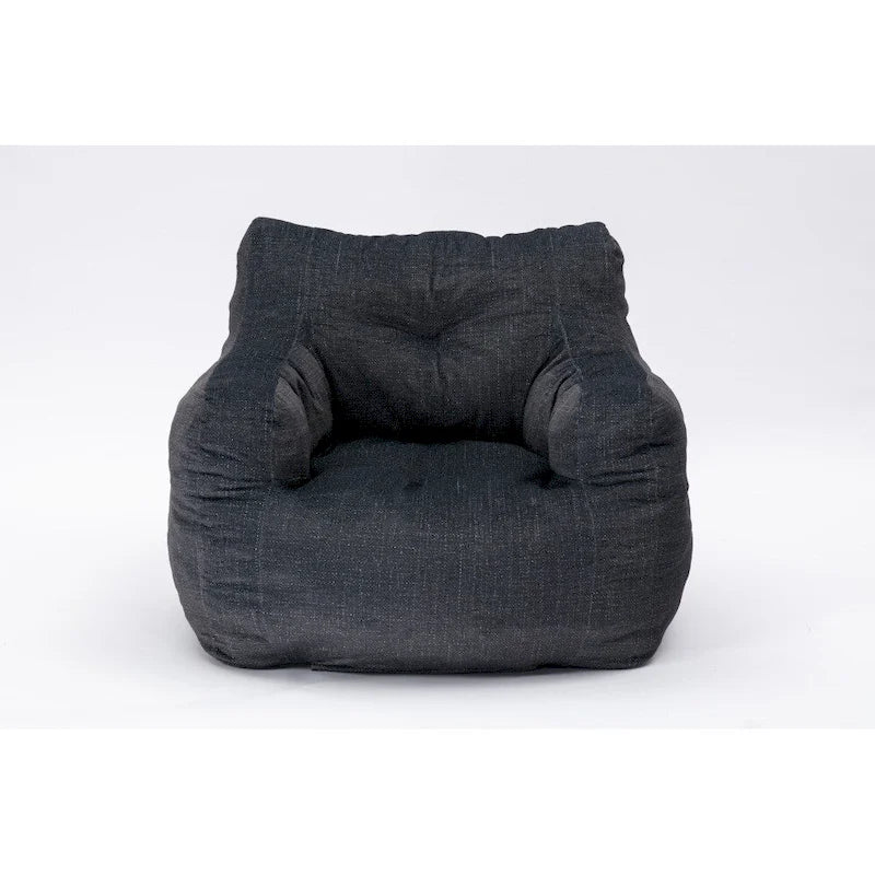 Soft Cotton Linen Fabric Bean Bag Chair Filled with Memory Foam