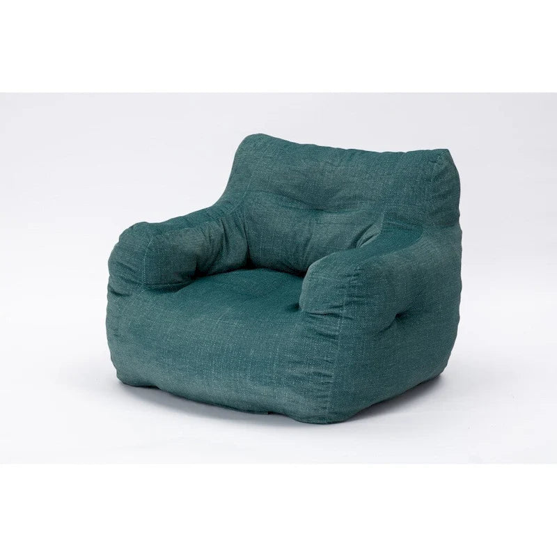 Soft Cotton Linen Fabric Bean Bag Chair Filled with Memory Foam