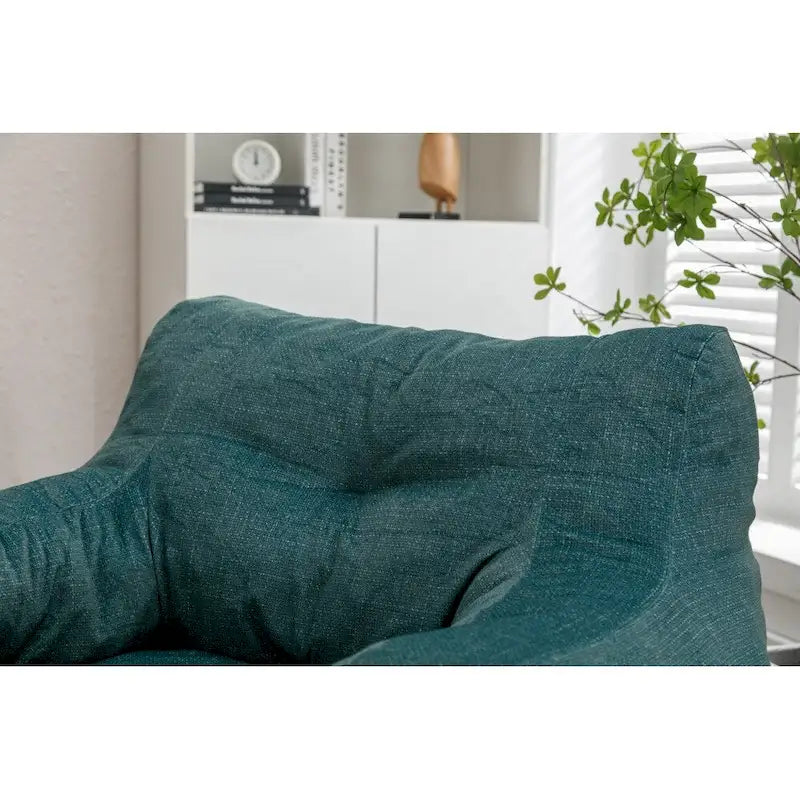 Soft Cotton Linen Fabric Bean Bag Chair Filled with Memory Foam