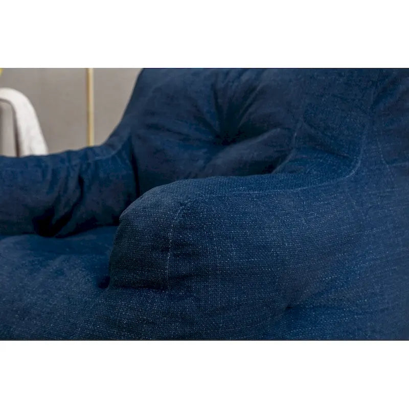 Soft Cotton Linen Fabric Bean Bag Chair Filled with Memory Foam