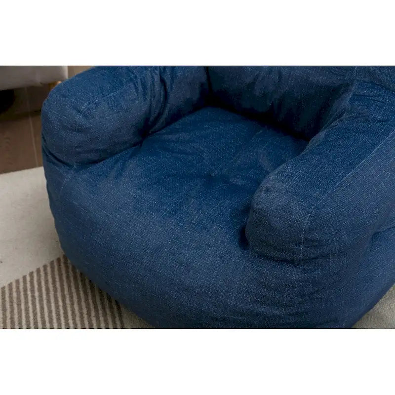 Soft Cotton Linen Fabric Bean Bag Chair Filled with Memory Foam