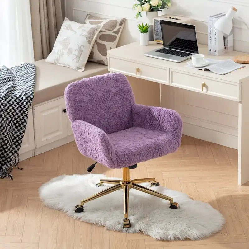 Adjustable Swivel Office Chair with Reclining Back and Padded Seat