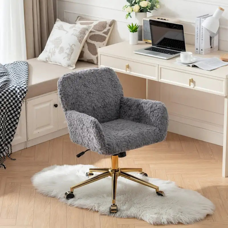 Chaise de bureau pivotante réglable avec dossier inclinable et assise rembourrée