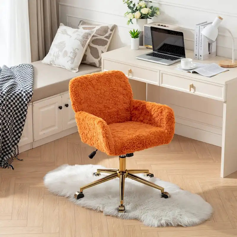 Adjustable Swivel Office Chair with Reclining Back and Padded Seat