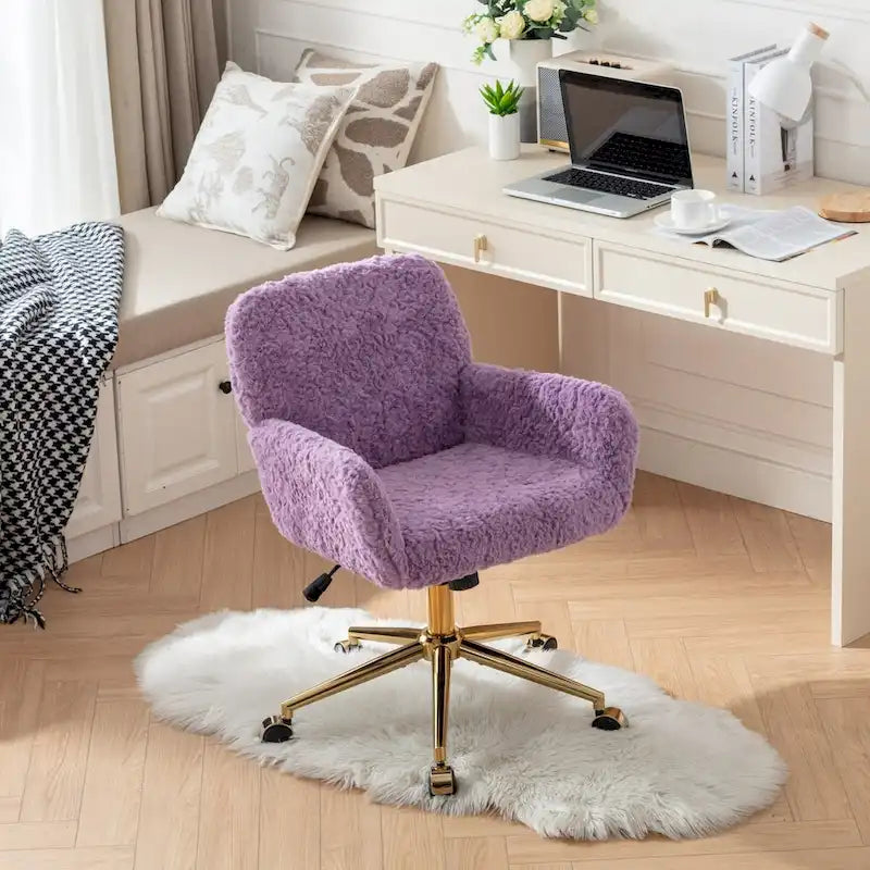 Adjustable Swivel Office Chair with Reclining Back and Padded Seat