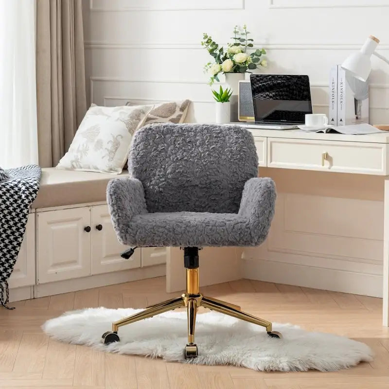 Adjustable Swivel Office Chair with Reclining Back and Padded Seat