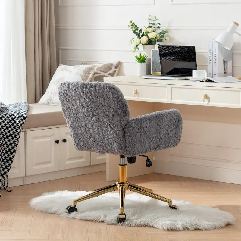 Adjustable Swivel Office Chair with Reclining Back and Padded Seat