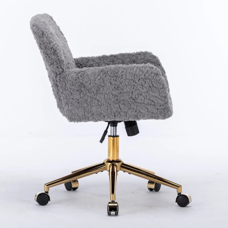 Adjustable Swivel Office Chair with Reclining Back and Padded Seat