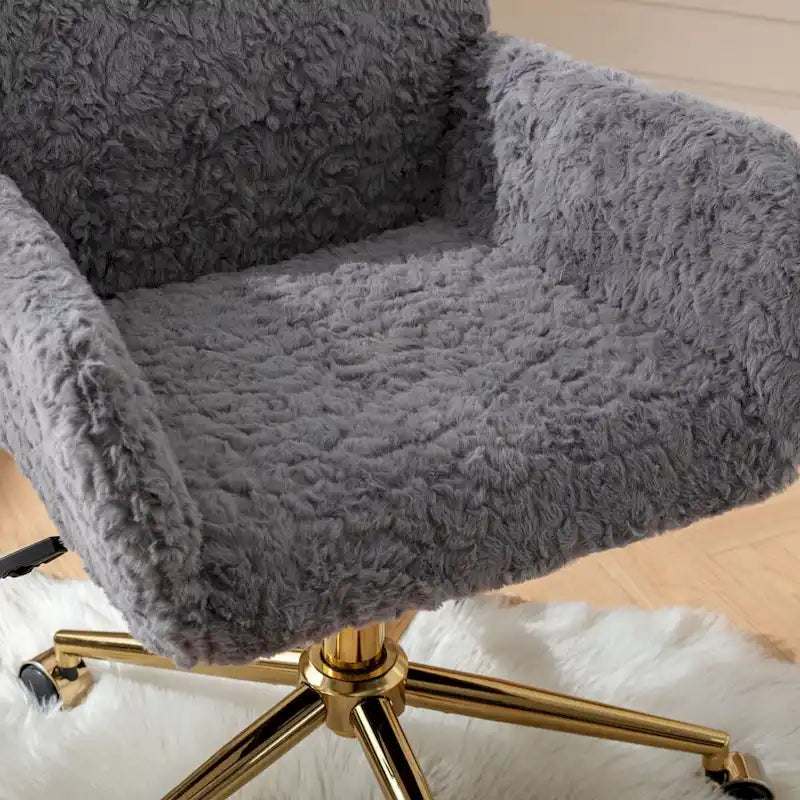Adjustable Swivel Office Chair with Reclining Back and Padded Seat