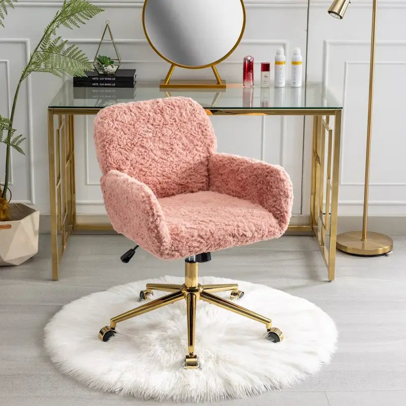 Adjustable Swivel Office Chair with Reclining Back and Padded Seat