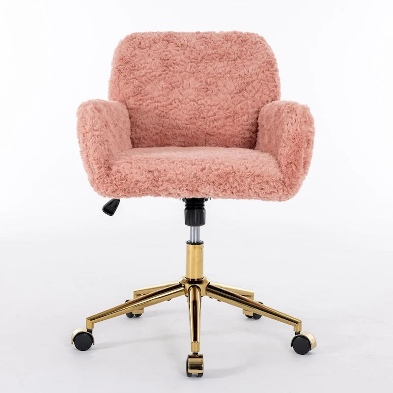 Adjustable Swivel Office Chair with Reclining Back and Padded Seat