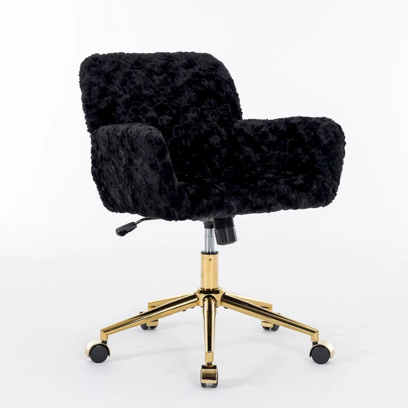 Adjustable Swivel Office Chair with Reclining Back and Padded Seat