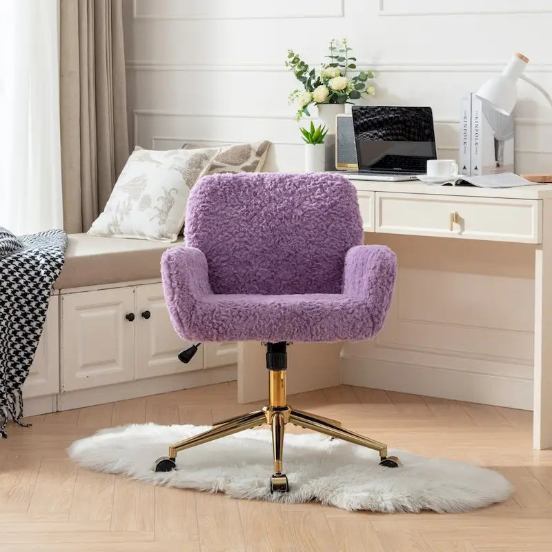 Adjustable Swivel Office Chair with Reclining Back and Padded Seat
