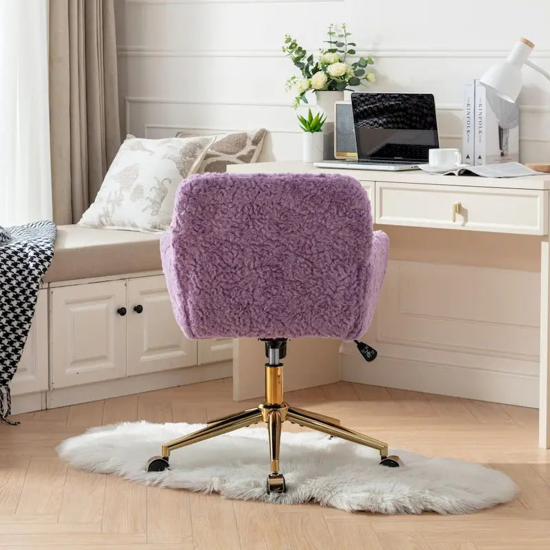 Adjustable Swivel Office Chair with Reclining Back and Padded Seat