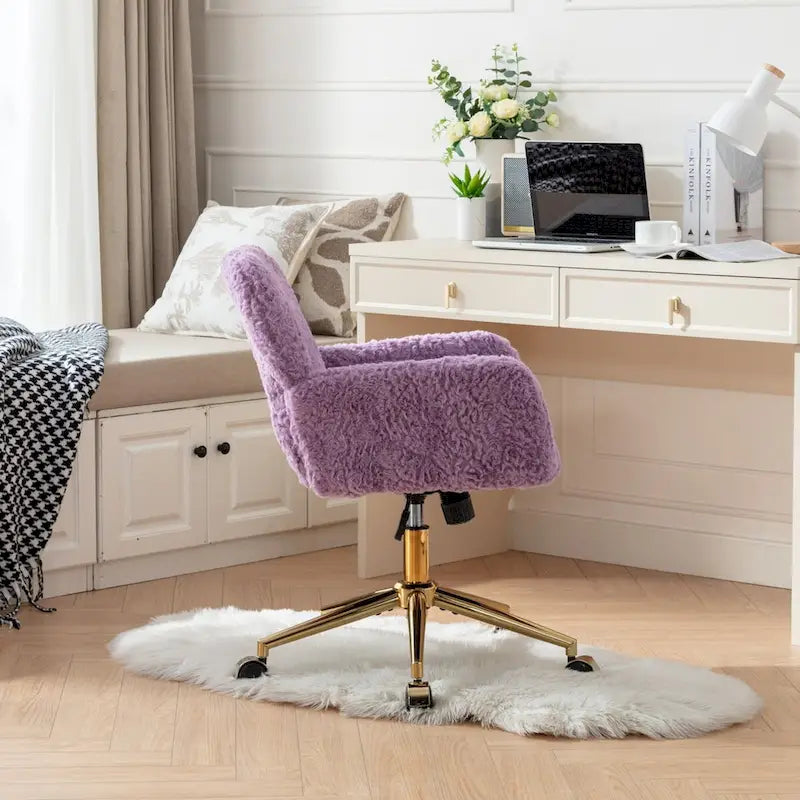 Adjustable Swivel Office Chair with Reclining Back and Padded Seat