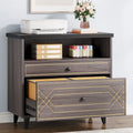 Office File Cabinet with Shelf, 2 Drawer Lateral Filing Cabinet for Letter Size