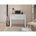 Modern Computer Desk 35-Inch Wide Home Office Study Table for Small Spaces