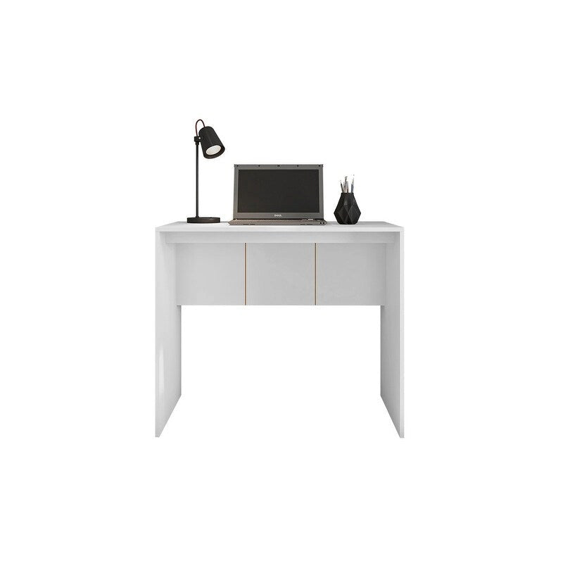 Modern Computer Desk 35-Inch Wide Home Office Study Table for Small Spaces