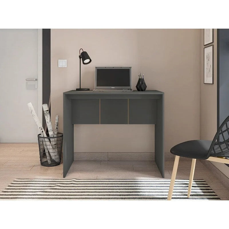 Modern Computer Desk 35-Inch Wide Home Office Study Table for Small Spaces