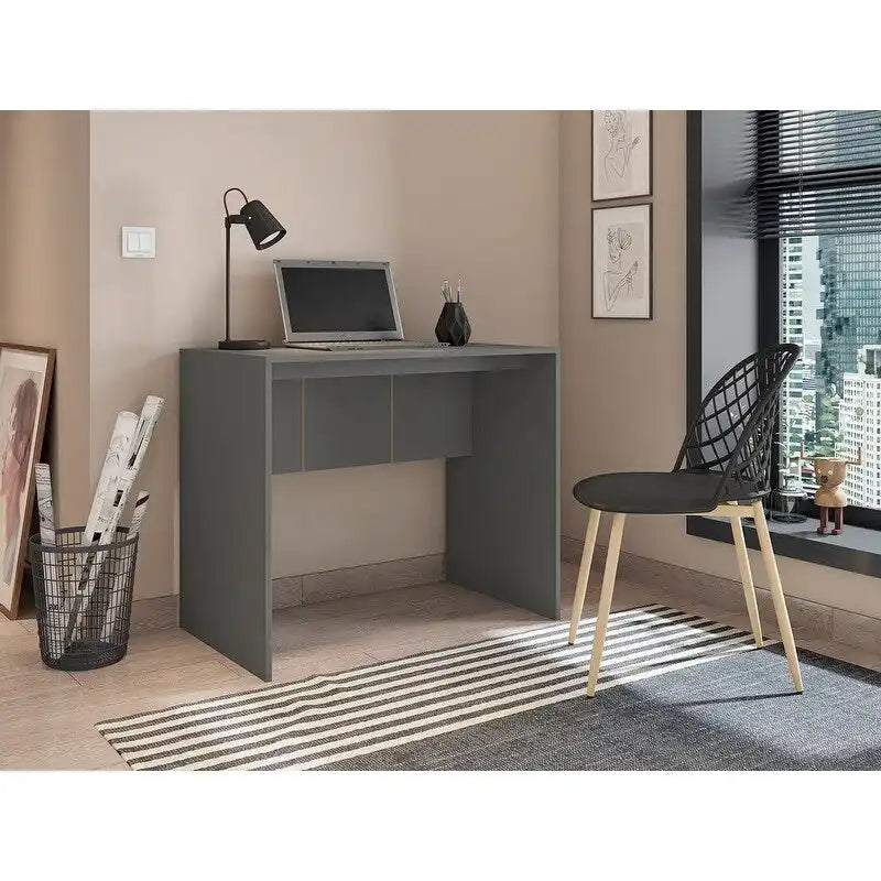 Modern Computer Desk 35-Inch Wide Home Office Study Table for Small Spaces