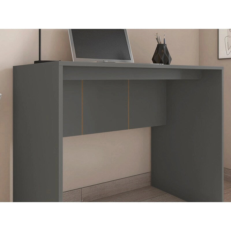 Modern Computer Desk 35-Inch Wide Home Office Study Table for Small Spaces