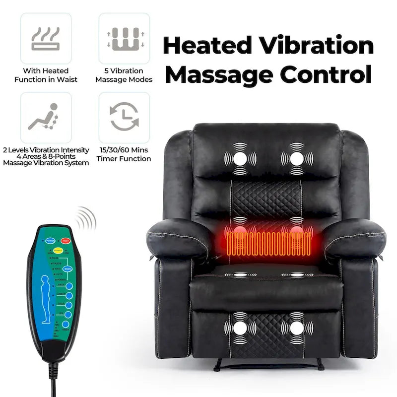Breathable Leather Massage Recliner Chair for Living Room