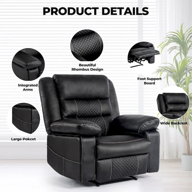 Breathable Leather Massage Recliner Chair for Living Room