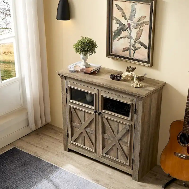 Large Buffet Sideboard Cabinet Bar Wine Cabinet