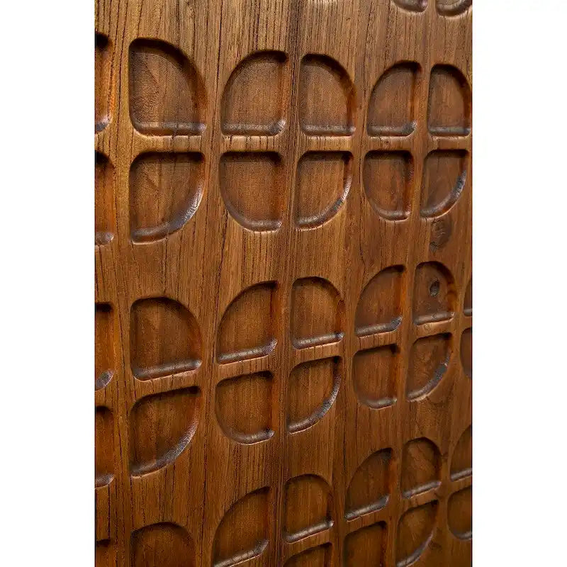 4-Door Sideboard Mid-Century Reclaimed Elm Wood Storage Cabinet