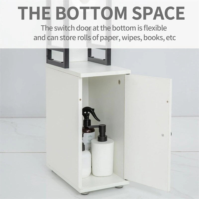Small Bathroom Storage Cabinet 6.5D x 11.8W x 29.5H Inches