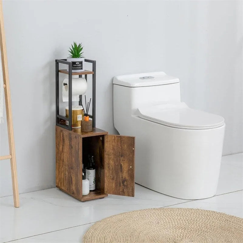 Small Bathroom Storage Cabinet 6.5D x 11.8W x 29.5H Inches